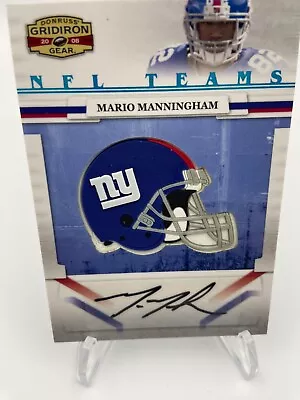 2008 MARIO MANNINGHAM AUTO Rookie Autograph RARE/30 GIANTS HELMET Card MICHIGAN • $29.99