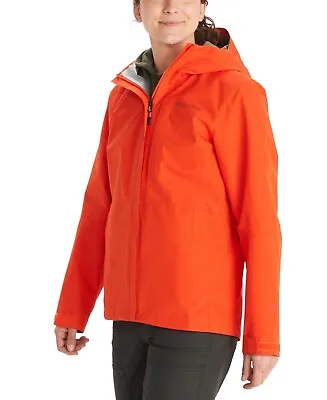 Marmot Women's Minimalist Hooded Jacket Orange Size L MSRP $199 • $108.87