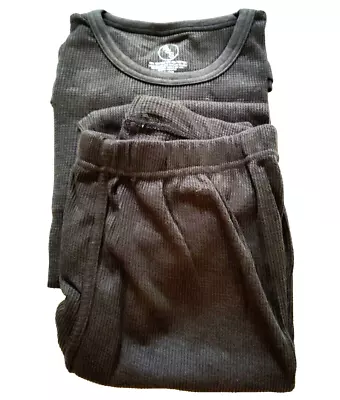 Place & Street Men’s Thermal Large Long Underwear Set Shirt Pants Charcoal Gray • $19.60