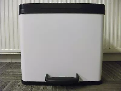 Kitchen Recycling Bin White Steel Three 11L Inner Buckets Hailo Trento Oko • £49.99