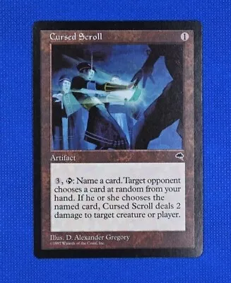 Magic The Gathering Cursed Scroll Tempest Artifact MINT MTG • $11.99