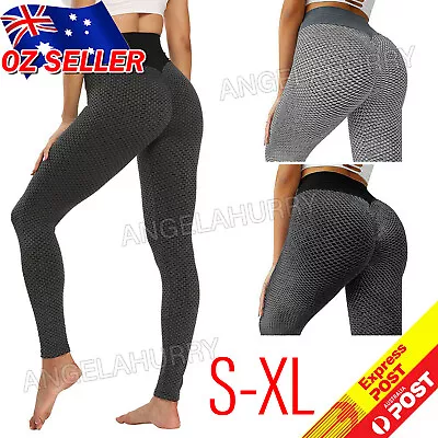 $12.55 • Buy TikTok Women High Waist Leggings Ruched Anti-Cellulite Yoga Pants Fitness NEW