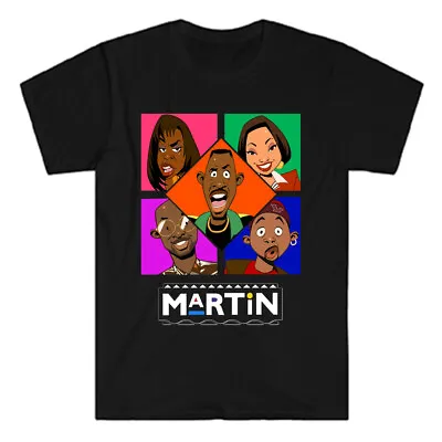 $23.49 • Buy Martin TV Show Cartoon Logo Men's Black T-Shirt Size S To 5XL