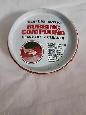 Vintage Turtle Wax 1983  Rubbing Compound Heavy Duty Cleaner  Half Full  • $14.50
