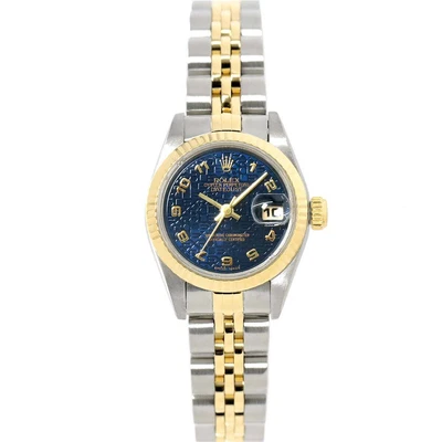 $5622.22 • Buy ROLEX Datejust 69173 Serial T 750 YG Blue Computer Dial Ladies 90174672