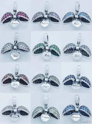 £14.95 • Buy Birthstone Charm For Charm Bracelet. Birthday 925 Sterling Silver Charm Pendant
