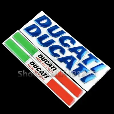 Blue Motorcycle Fuel Tank Emblem Decals Car Badge Stickers For DUCATI MONSTER • $13.32