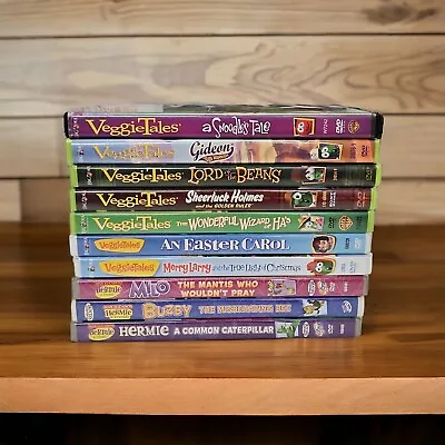 Veggie Tales Lot Of  10 DVDs Assorted Titles Max Lucados Hermie & Friends • $29.99