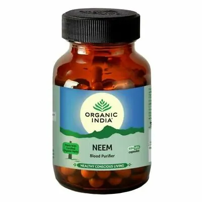 Pack Of 3 ORGANIC INDIA Neem Capsules - Blood Purifier 60 Capsule • £16.80