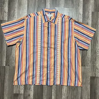 Vintage Banana Republic Shirt Mens 2XL XXL Embroidered Colorful Island Button Up • $35