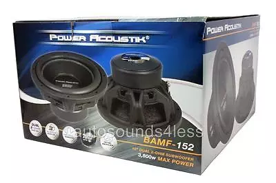 Power Acoustik BAMF Series BAMF-152 3800 Watt 15  Dual 2 Ohm Car Audio Subwoofer • $179