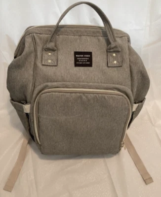£12.99 • Buy WATER HIGH Baby Changing Bag Backpack, Nappy, Bottle Storage, Changing Mat, Grey