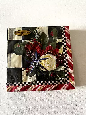 £16.70 • Buy Mackenzie-Childs  Scottish Bouquet  Cocktail Paper Napkins 20 Per Pack  NEW