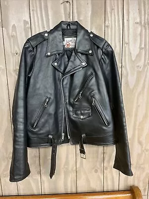 Vintage The Leather Shop Sears Leather Jacket/ Motorcycle Jacket. Size 44 Reg. • $150