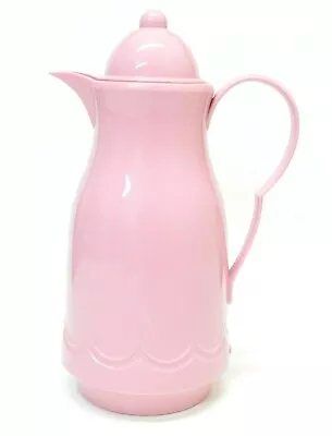 Vintage DAS Pitcher AK Pink Mauve Plastic Metal 12  Collectible Urn • $14