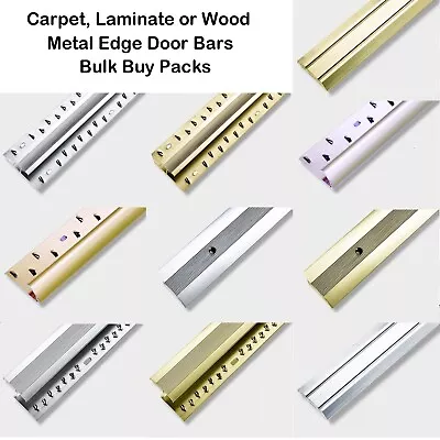 Door Bars Carpet Wood & Laminate Flooring Edging Metals PACK 3 Bars BULK BUY  • £14.95