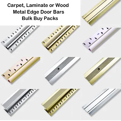 Door Bars Carpet Wood & Laminate Flooring Edging Metals PACK 5 Bars BULK BUY  • £19.95