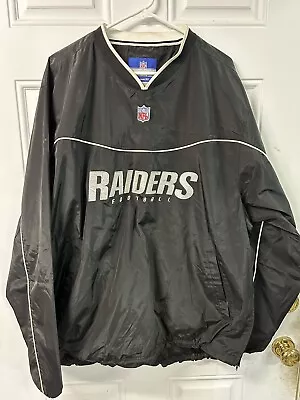 Vintage Oakland Raiders Pullover Jacket Windbreaker Large • $14.99