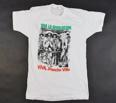 VTG 80s 90s Viva La Revolucion Pancho Villa Mexico Mexican Single Stitch Shirt • $29.99