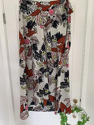 £9.99 • Buy River Island Tropical Palm Print Wrap Maxi Skirt  16 18