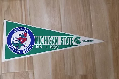 Pennant College  Football Michigan State  Spartans Mazda Gator Bowl 1989 Felt  • $55