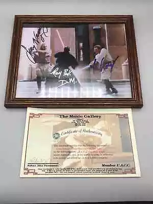 Autographed Star Wars Framed Photo Liam Neeson Ewen Mcgregor Ray Park With COA • $599.99