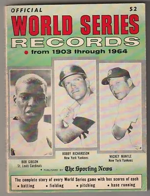 1964 Sporting News Baseball World Series Records---Mickey Mantle  VG • $10.99