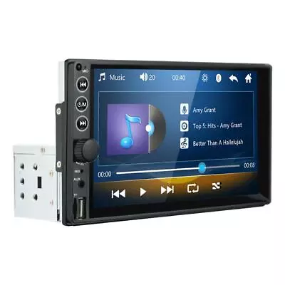 Radio Single DIN 7in Bluetooth Car Stereo MP5 Multimedia Player FM USB HD Camera • $89.88