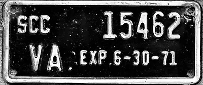 1971 Virginia State Corporation Commission SCC Truck Tractor Supplemental Plate • $140