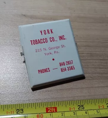 Vintage York PA Tobacco Co Inc Advertising Metal Clip • $19.99