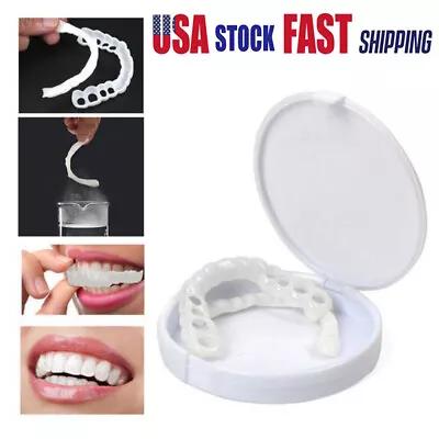 $8.46 • Buy Smile Snap On Upper＆Bottom Set False Teeth Dental Veneers Denture Tooth Cover US