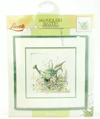 Lanarte Marjolein Bastin Watering Can Wild Flowers Bird Cross Stitch Kit #33790 • $68.08