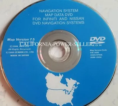 2006-2008 Infiniti FX45 FX35 G35 M45 M35 QX56 Nissan 350Z Navigation DVD Ver 7.5 • $150.88
