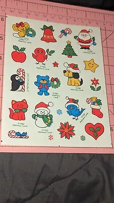 Vintage Hallmark Stickers Christmas Stickers Christmas Happy Animals  1 Sheet  • $9.50