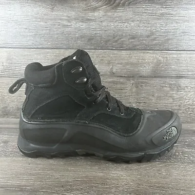 North Face Winter Boots Mens Size 8 Black Ankle Hiking Waterproof Insulated Lace • $49