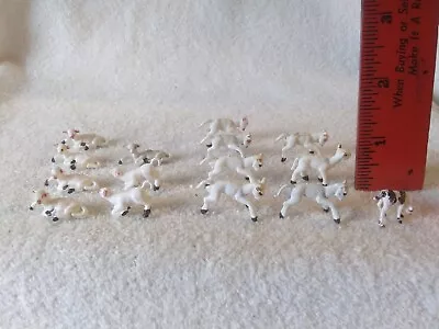 15 Tiny Vintage Miniature Dollhouse Plastic Cow/ Calves Figurine Diorama Craft • $13.99