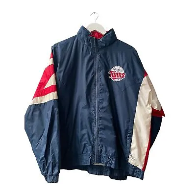 Starter Vintage Minnesota Twins Track Jacket Training Full Zip Mens Medium • $49.76