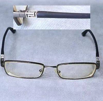 Versace Eyeglasses Vtg 1204 Dark Blue/black Silver Detail Gun Metal • $49.95