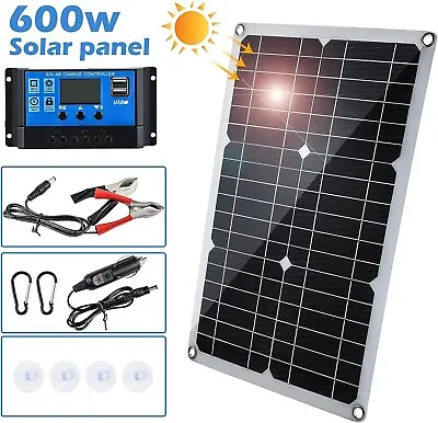 £21.79 • Buy 600W Solar Panel Kit 12V Battery Charger 30A Controller For Caravan Boat Car