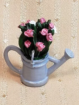 Miniature Dollhouse Watering Can Flower Arrangement • $1