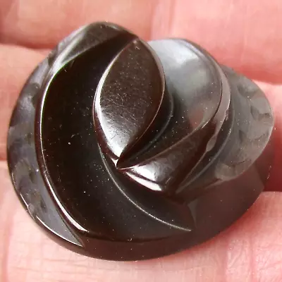Vintage Molded And Carved Bakelite Button • $1.99