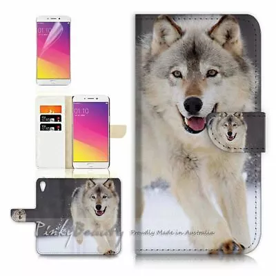 Wolf  TPU Phone Wallet Case Cover For New Optus X Start 2  - 21374 • $13.99
