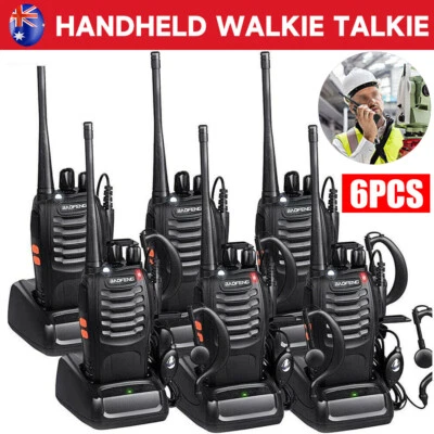 $38.95 • Buy Walkie Talkies Long Range Two Way Radios With Earpiece Hiking Biking Camping OZ