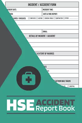 ACCIDENT REPORT BOOK HSE Compliant First Aid School/Office Injury Health Record • £7.30