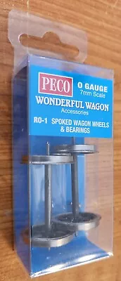PECO O GAUGE 7mm DO-1 SPOKED WAGON WHEELS & BEARINGS NOS • $20