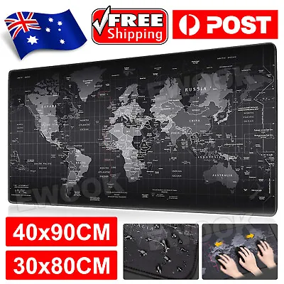 Extra Large Size Gaming Mouse Pad Desk Mat Anti-slip Rubber Speed Mousepad Black • $17.95
