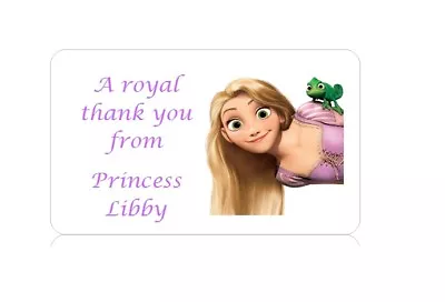 Personalised Party Bag Cone Favour Address Label Stickers Disney Tangled • £9.49