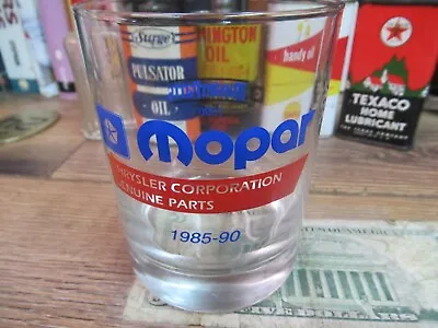 Vintage Tumbler Glass MOPAR CHRYSLER CORPORATION Logo MASTERPARTS 1996 1985-90 • $39.99