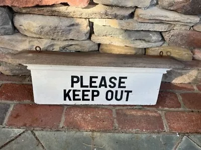 Vintage Wooden  PLEASE KEEP OUT  HANGING SIGN • $50