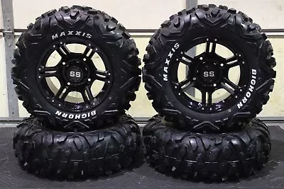 Sportsman 450 26  Bighorn Rwl Radial Atv Tire & 14  Viper Blk Wheel Kit Pol3ca • $1399.93